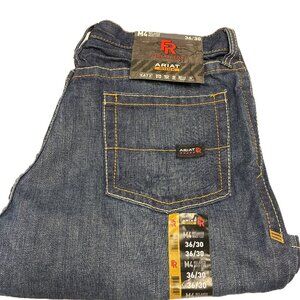 NWT Flame Resistant ARIAT Work Relaxed Boot Cut M4, size 36/30, Dark Wash